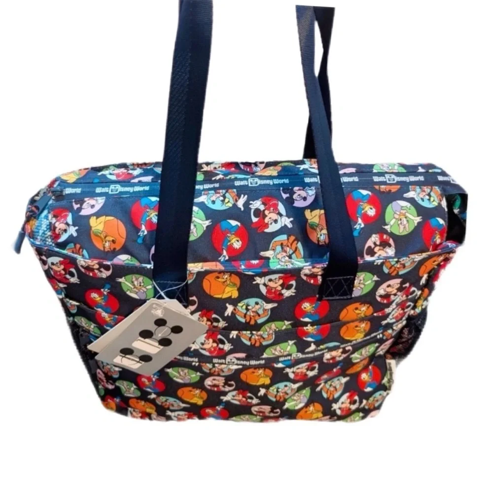 Authentic 2025 Disney Parks Mickey Mouse & Friends Nylon Tote Bag - NWT